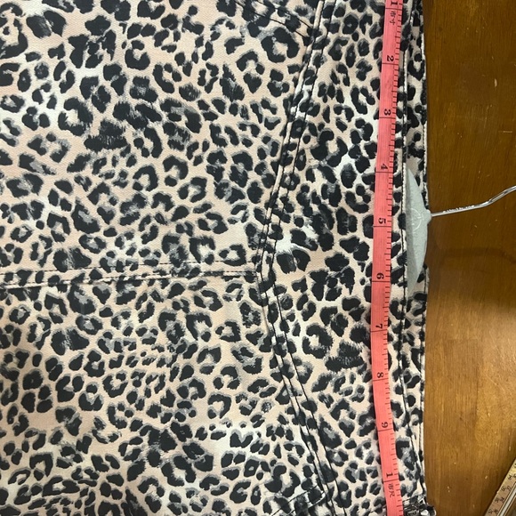 Express Skirt High Rise Womens 6 Brown Leopard Animal Print Pockets Zipper - Picture 7 of 7